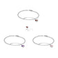 Adjustable Sterling Silver Pink/Red/Purple Enamel Heart Charm Girls ID Bracelet 2