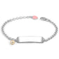 Jewelry For Babies & Children - Silver Pink Heart Cultured Pearl ID Bracelet 1