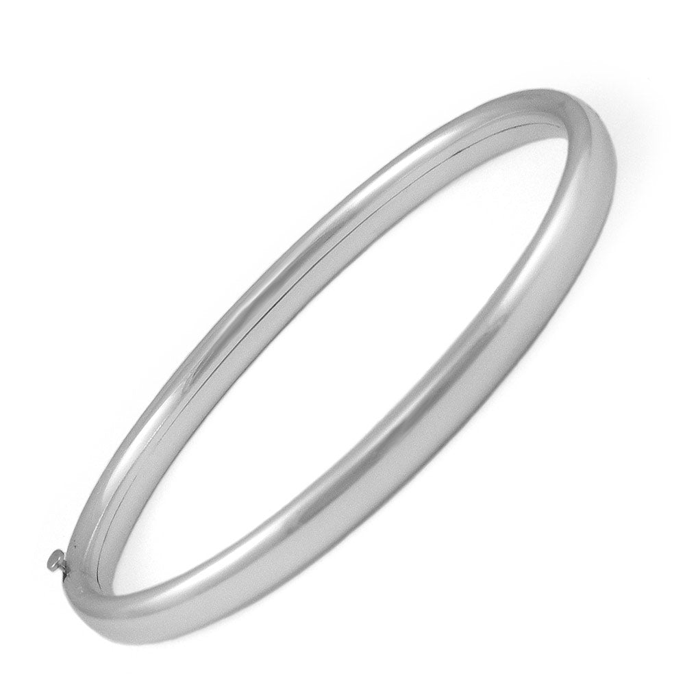 Sterling Silver Bangle Bracelet For Babies, Toddlers & Children (4 1/4, 5 1/4 Or 6 1/4 in)