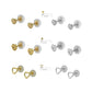Baby And Toddler Jewelry - 14K Yellow and White Gold Heart Shaped Silicone Back Earrings 2