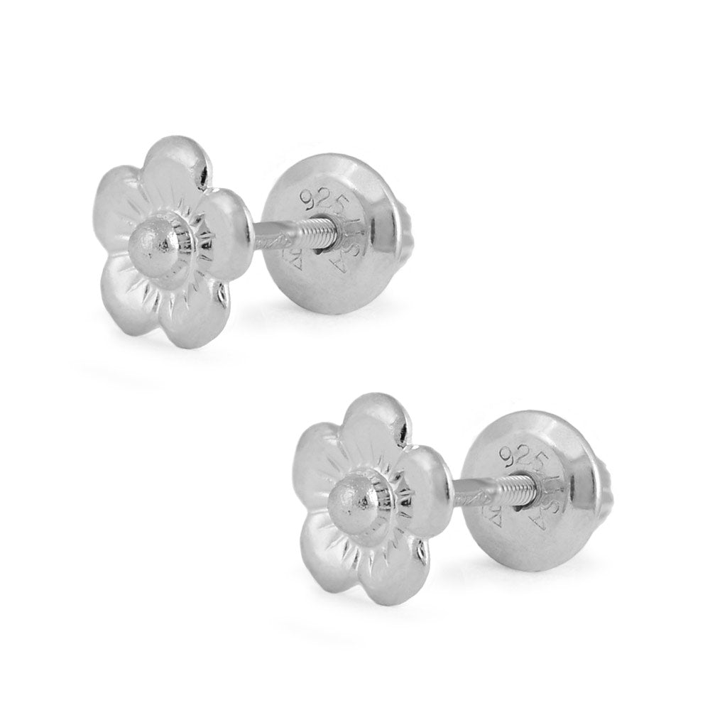 Girl Jewelry - Multi Styles Flower Shaped Screw Back Stud Earrings