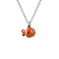 Children Jewelry - Sterling Silver Enameled Clown Fish Necklace (14, 15 in) 1
