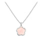 Sterling Silver White Or Pink Mother of Pearl Flower Necklace For Girls (15-16 1/2 in) 1