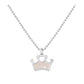 Sterling Silver White Or Pink Mother of Pearl Crown Necklace For Girls (15-16 1/2 in) 1