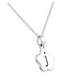 Girl's Sterling Silver Initial Flower Pendant Necklace (12,14 in)