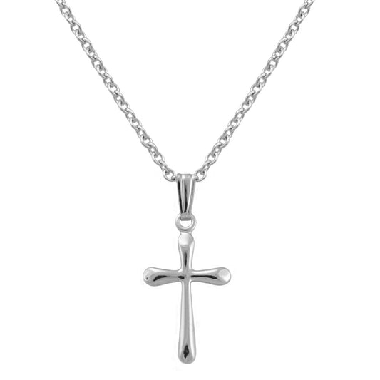 Children 14K Yellow/White Gold Cross Pendant Necklace For Girls (15 in) 1
