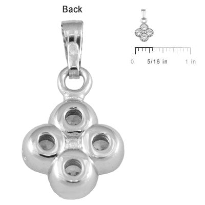 Children Jewelry For Girls - Sterling Silver Clover Pendant Necklace (15 in) 2