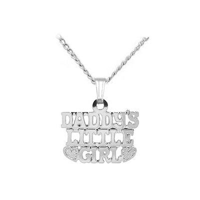 15 Inches Gold Or Sterling Silver Daddy's Little Girl Pendant Necklaces