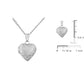 13 Inches Baby & Toddler Sterling Silver Floral Heart Locket Necklace 2