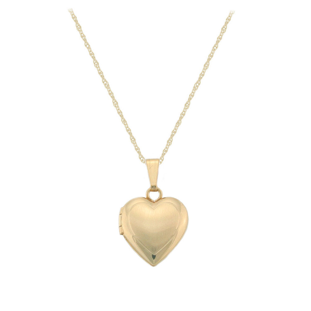 Children's Jewelry - 15 Inches Gold Or Silver Heart Locket Necklace