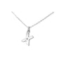 Children's Silver Diamond Initial X Pendant Necklace (14,16,18 in) 1