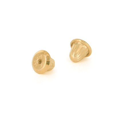 Solid 14 Karat Gold Earring Backs, Large, 14k White Gold, Replacement