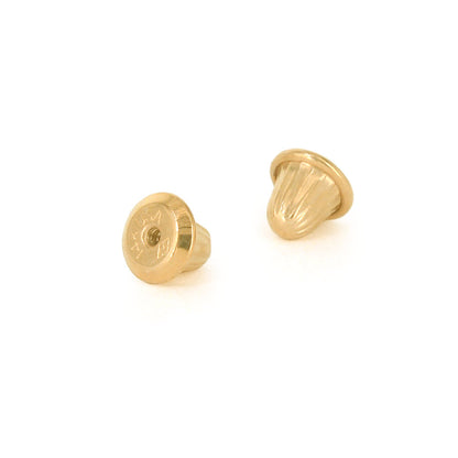 Screw-Back Earring Backs Yellow Gold Regular