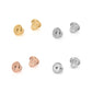 Yellow/White/Rose Gold & Sterling Silver Earring Screw Backs (1 piece) 2