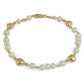 Girl's 5 1/2 In Gold or Silver White Cultured Pearl Heart Bracelet