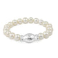 Girls Jewelry - Cultured Pearl Stretchy Bracelet With Cross, Heart Or Candy Charm