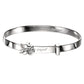 Baby & Toddler Silver Angel Diamond Heart Adjustable Bangle (4 1/2-5 1/2 in) 1