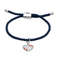 Children And Teens Jewelry - Silver Enamel Regal Heart Charm Bracelet 1