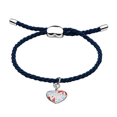 Children And Teens Jewelry - Silver Enamel Regal Heart Charm Bracelet 1