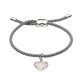 Children And Teens Jewelry - Silver Enamel Union Jack Heart Bracelet 1