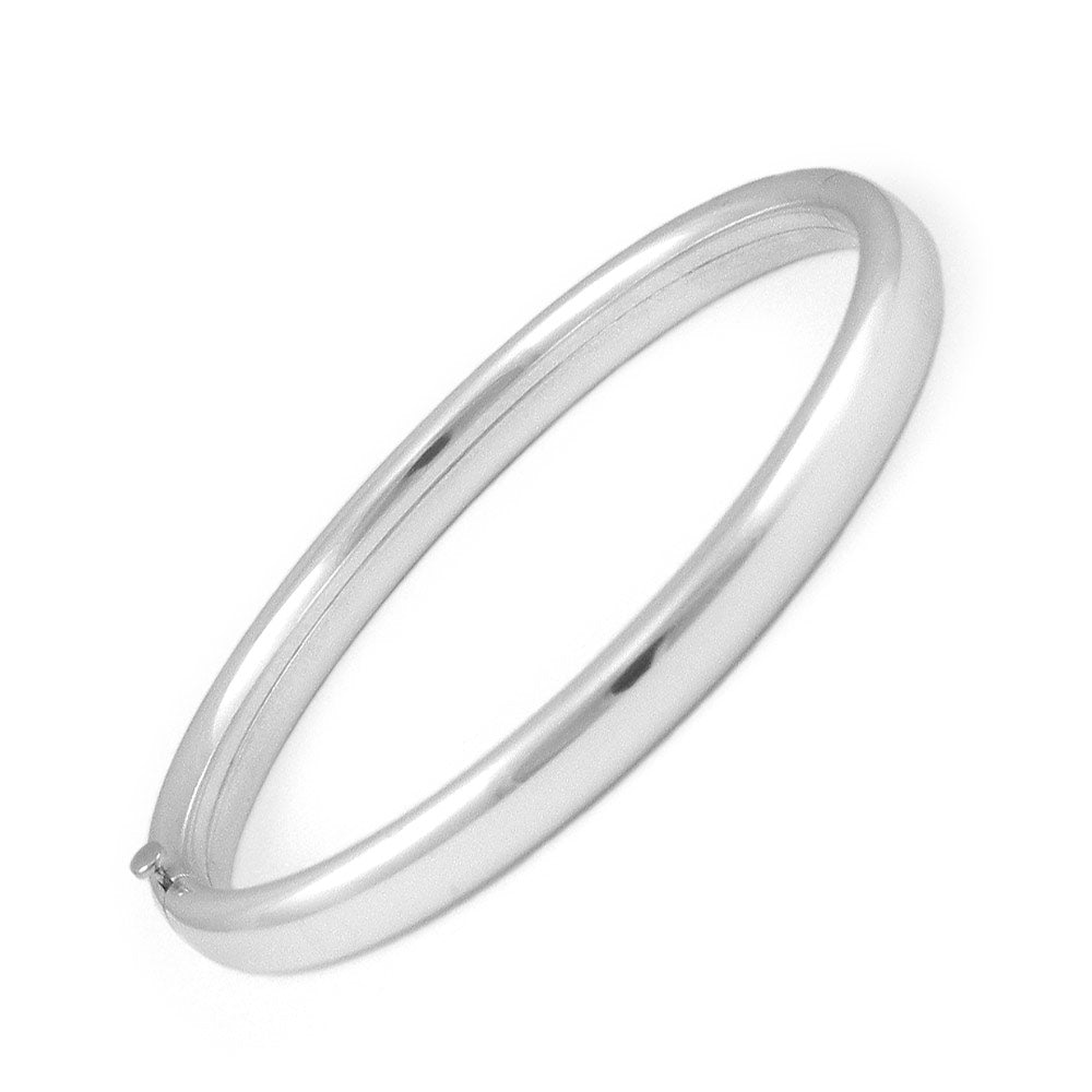 Sterling Silver Bangle Bracelet For Babies, Toddlers & Children (4 1/4, 5 1/4 Or 6 1/4 in)