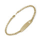 Children 6 Inch Gold Or Silver Cross ID Bracelets For Boys And Girls