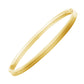 14K Gold Plain Bangle Bracelets For Baby Or Toddler Girls