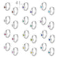 Girl's Sterling Silver Flower CZ Birthstone Huggie Hoop Earrings 2
