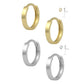 14K Yellow Or White Gold Flat Edge Plain Huggie Hoop Earrings For Children 2