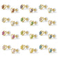 14K Yellow Gold Heart Simulated Birthstone Flower Stud Earrings For Girls Of All Ages 2