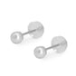 Girls Sterling Silver White Cultured Pearl Silicone Back Earrings 1