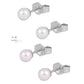 Sterling Silver 5MM White Or Pale Pink Cultured Pearl Stud Earrings for Girls 2