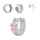 Girls Jewelry - Sterling Silver Pink Butterfly Huggie Hoop Earrings 2