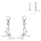 Silver Young Girl's Dangling Dragonfly Earrings With Diamond 1