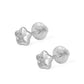 Girls Sterling Silver CZ Birthstone Flower Screw Back Earrings