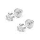 Girl's Jewelry - 14K Gold 0.08 Or 0.14 CTW Diamond Screw Back Earring Studs