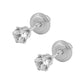 Girl's 14K White Gold Genuine Birthstone Screw Back Stud Earrings