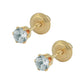 Girl's 14K Yellow Gold Genuine Birthstone Screw Back Stud Earrings