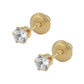 Girl's 14K Yellow Gold Genuine Birthstone Screw Back Stud Earrings