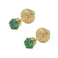 Girl's 14K Yellow Gold Genuine Birthstone Screw Back Stud Earrings 1