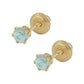 Girl's 14K Yellow Gold Genuine Birthstone Screw Back Stud Earrings