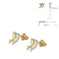 Children's 14K Two-Tone Gold Double Dolphin Stud  Screw Back Earrings 2