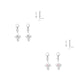 Girl's Sterling Silver Diamond Or Pink Sapphire Accent Dangling Cross Earrings 2