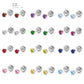 Girl's 14K White Gold Genuine Birthstone Screw Back Stud Earrings 2