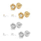 Little Girl 14K Yellow Gold Or Silver CZ Flower Shaped Screw Back Stud Earrings 2
