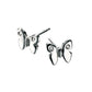Kids Jewelry - Sterling Silver Diamond Butterfly Stud Earrings 1