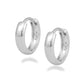 Children's Sterling Silver Plain Huggie Hoop Earrings For Girls 1