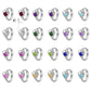 Baby And Toddler 14K White Gold Heart Shaped Birthstone Hoop Earrings 2
