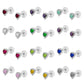 Little Girls 14K White Gold Birthstone Silicone Back Heart Shaped Earrings 2