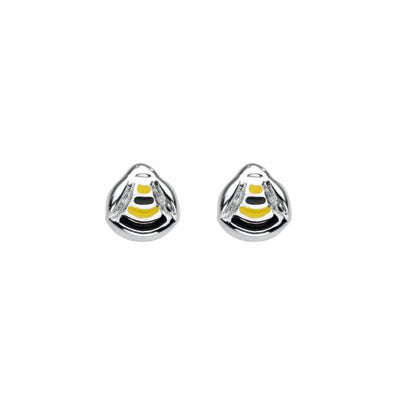 Kids Sterling Silver Enameled Bumble Bee Stud Earrings 1